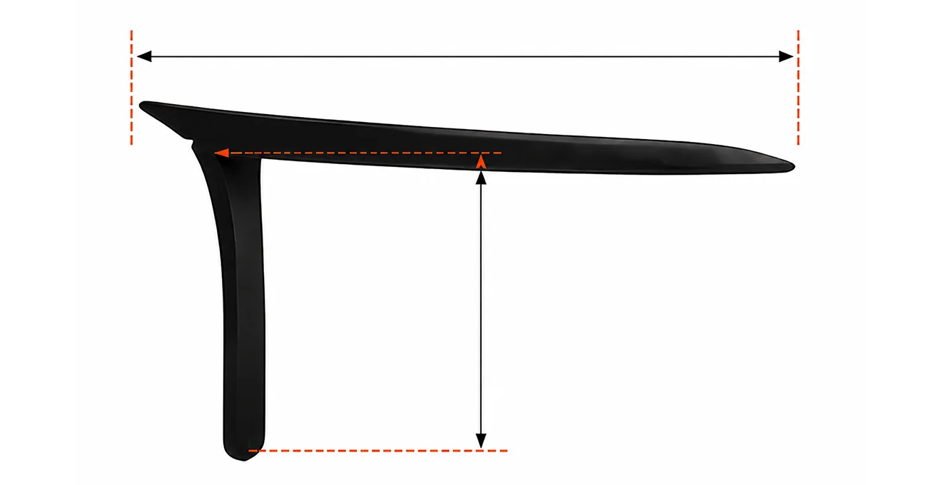 Black FlexBridge T-shaped product profile
